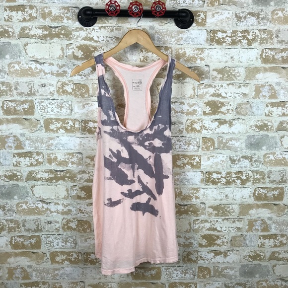 Free People Tops - Free people pink graphic oversized tank